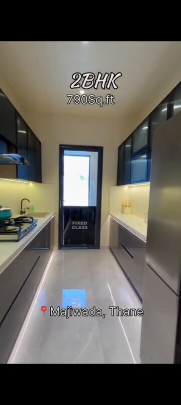 Kitchen in 2 BHK Apartment at Bharat Wembley 24, Majiwada – for Sale