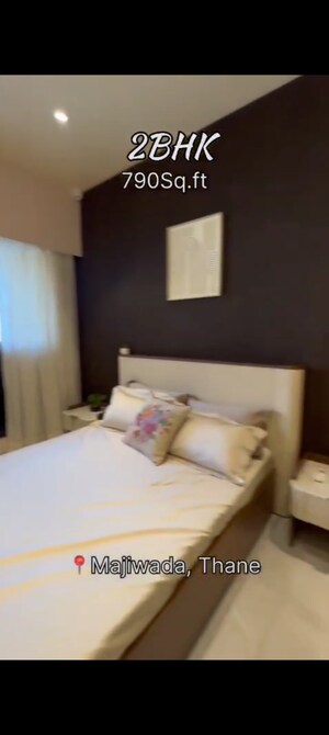 Bedroom in 2 BHK Apartment at Bharat Wembley 24, Majiwada – for Sale