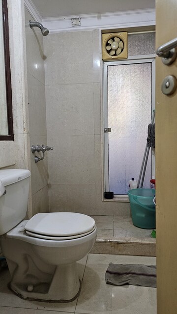 Bathroom in 2 BHK Apartment at Hiranandani Meadows, Manpada – for Rent