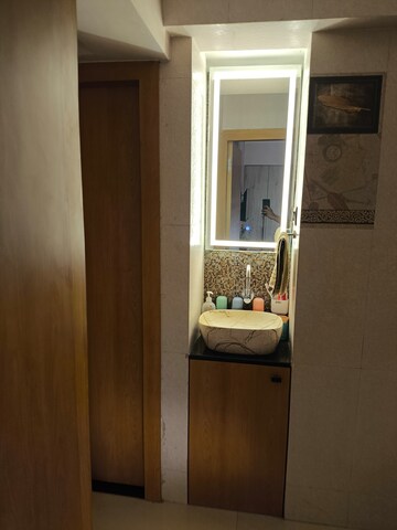 Building Lobby in 1 BHK Apartment at Ashar Axis, Majiwada – for Rent