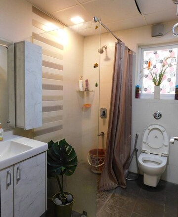 Bathroom in 3 BHK Apartment at Jyothi Lake View, Hi Tech City – for Rent