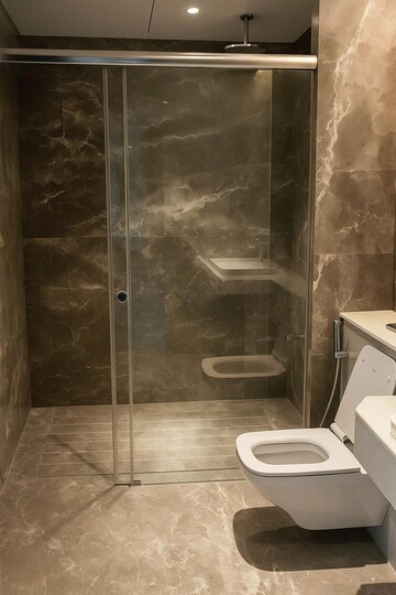 Bathroom in 4 BHK Apartment at Rustomjee Crown, Prabhadevi – for Rent