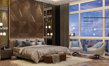 Living Room in 4 BHK Apartment at Silver 33 West, Khar West – for Sale