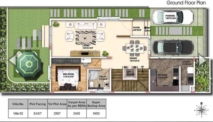 Floor Plan, mims-habitat 5 Bedroom 3488 Sq.Ft. Villa In Hennur Road Bangalore 8794441