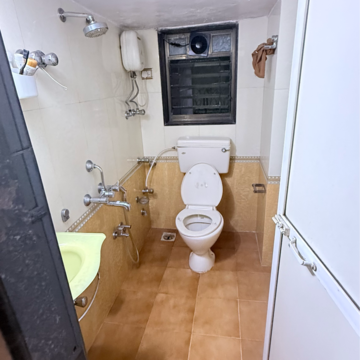 Bathroom in 2 BHK Apartment at Mahaveer Tower, Upper Worli – for Rent
