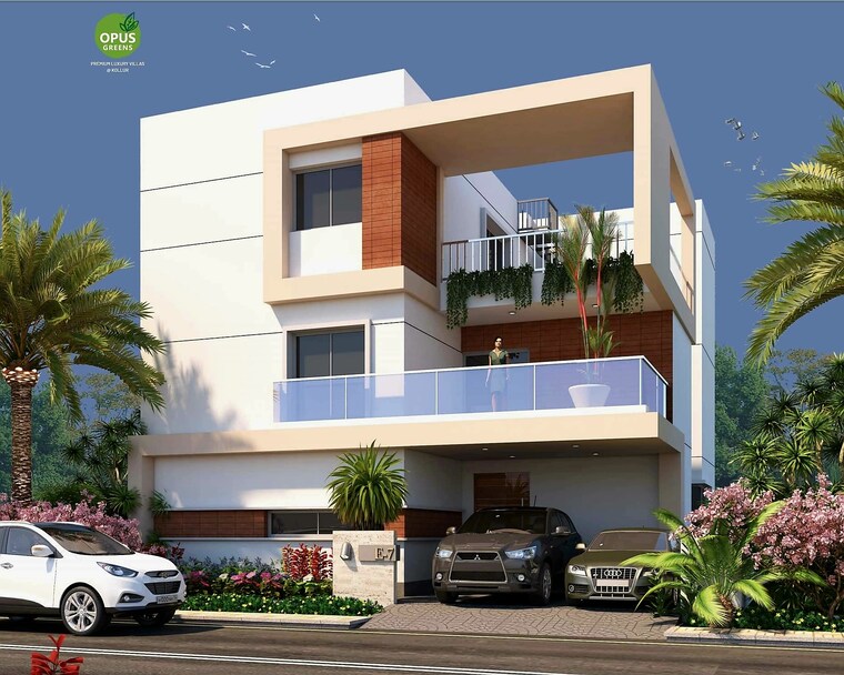Exterior View, manju-opus-greens 4 Bedroom 4000 Sq.Ft. Villa In Kollur Hyderabad 8789438