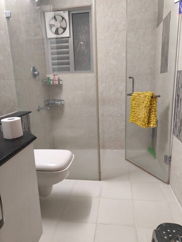 Bathroom in 3 BHK Apartment at Pashmina Waterfront, Old Madras Road – for Rent