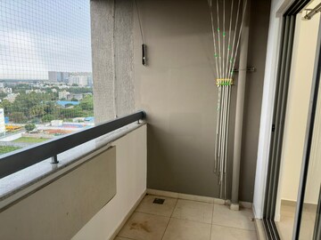 Balcony in 2 BHK Apartment at Goyal Footprints, Thanisandra Main Road – for Rent