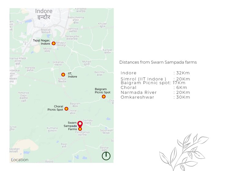 Map Location, khandwa road 1.5 Bedroom 1000 Sq.Ft. Villa In Khandwa Road Indore 8795118