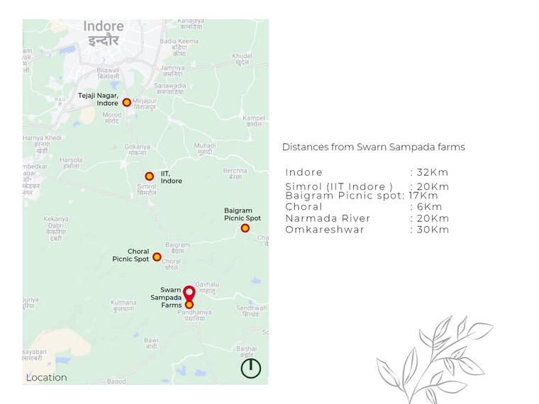 Map Location, khandwa road 1.5 Bedroom 1000 Sq.Ft. Villa In Khandwa Road Indore 8795118