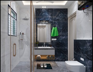Attached Bathroom in 4 BHK Builder Floor at Parklands, Sector 85 – for Sale