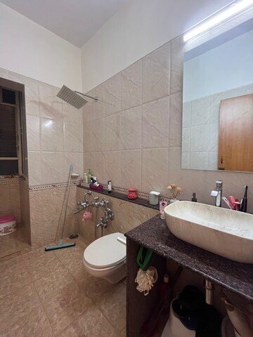 Bathroom in 3 BHK Apartment at Neelkanth Greens, Manpada – for Rent