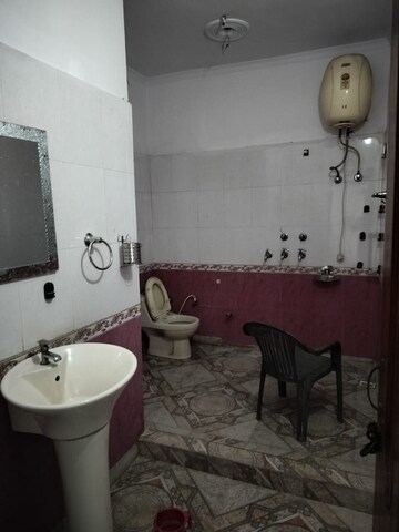 Bathroom in 3 BHK Builder Floor at Sarvapriya Vihar – for Rent