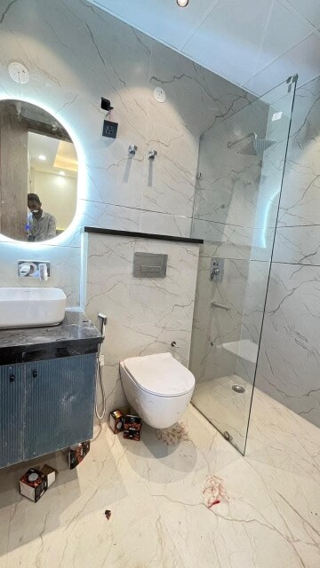 Bathroom in 2 BHK Builder Floor at Saket – for Rent