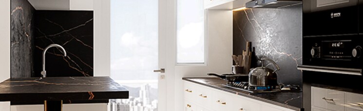 Kitchen, mahagun-mezzaria 4 Bedroom 3525 Sq.Ft. Apartment In Sector 78 Noida 8796033