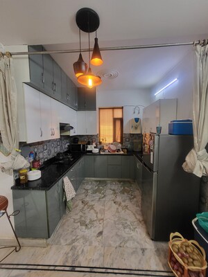 Kitchen in 3 BHK Builder Floor at Srishti Greenfield Homes, Green Fields Colony – for Sale