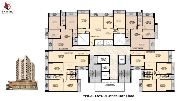 Floor Plan, swastik-emerald-horizons 3 Bedroom 1807 Sq.Ft. Apartment In Cbd Belapur Sector 8a Navi Mumbai 8796119