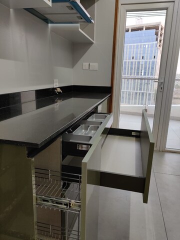 Kitchen in 2.5 BHK Apartment at Mantri Lithos, Thanisandra – for Rent