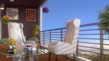 Balcony in 3 BHK Builder Floor at Ambika Florence Park, North Mullanpur – for Rent