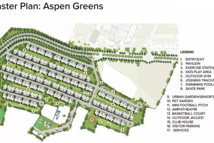 Master Plan, aspen-greens-at-the-prestige-city 4 Bedroom 3344 Sq.Ft. Villa In Sarjapur Road Bangalore 8796527