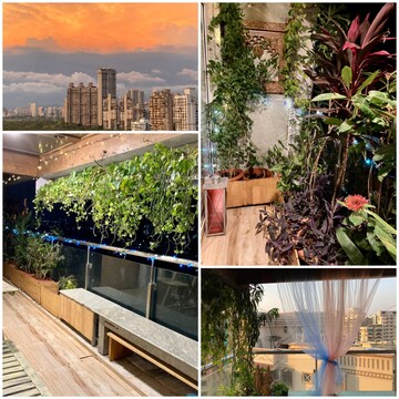 Balcony in 3 BHK Apartment at Naman Habitat, Andheri West – for Rent
