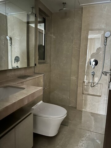 Bathroom in 3 BHK Apartment at Hiranandani Highland, Powai – for Rent