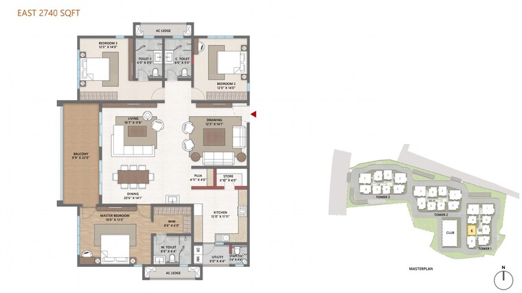 Floor Plan, cybercity-trevita 3.5 Bedroom 2790 Sq.Ft. Apartment In Kothaguda Hyderabad 8796730
