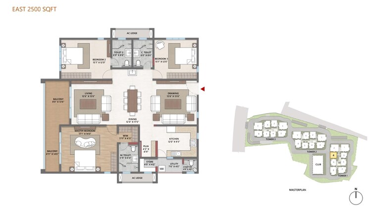 Floor Plan, cybercity-trevita 3.5 Bedroom 2790 Sq.Ft. Apartment In Kothaguda Hyderabad 8796730