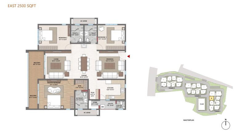 Floor Plan, cybercity-trevita 3.5 Bedroom 2790 Sq.Ft. Apartment In Kothaguda Hyderabad 8796730