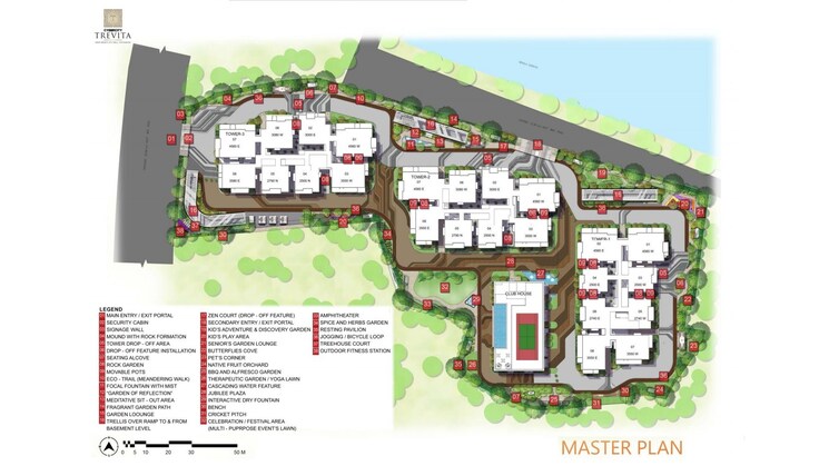 Master Plan, cybercity-trevita 3.5 Bedroom 2790 Sq.Ft. Apartment In Kothaguda Hyderabad 8796730