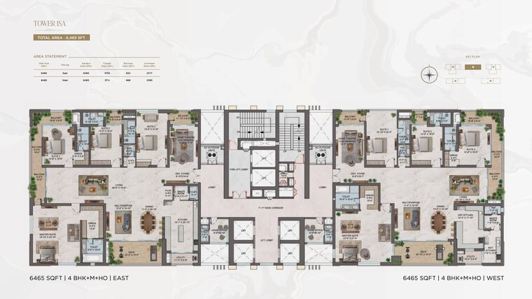 Floor Plan, msn-one 4 Bedroom 5510 Sq.Ft. Apartment In Kokapet Hyderabad 8796779