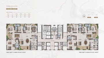 Floor Plan in 4 BHK Apartment at MSN One, Kokapet – for Sale