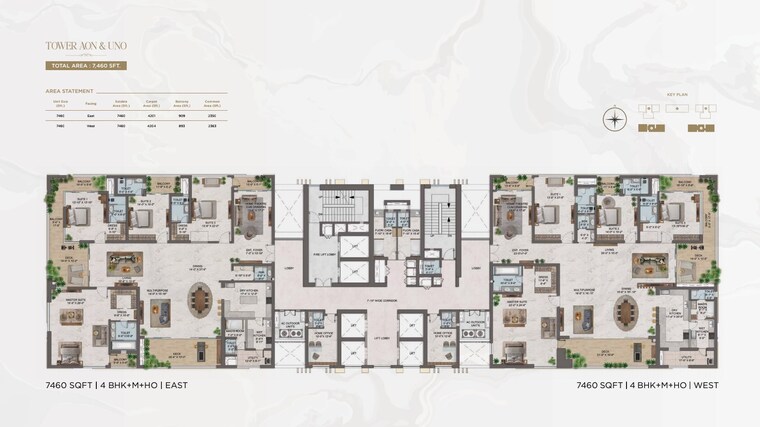 Floor Plan, msn-one 4 Bedroom 5510 Sq.Ft. Apartment In Kokapet Hyderabad 8796779