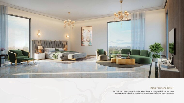 Living Room, msn-one 4 Bedroom 5510 Sq.Ft. Apartment In Kokapet Hyderabad 8796779