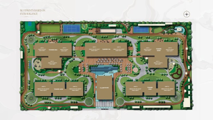 Master Plan, msn-one 4 Bedroom 5510 Sq.Ft. Apartment In Kokapet Hyderabad 8796779