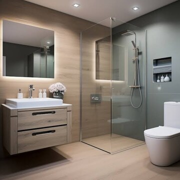 Bathroom in 2 BHK Apartment at Shree Niwas Kothrud, Kothrud – for Rent