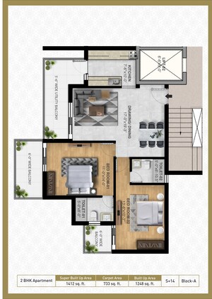 2 BHK Apartment For Sale in SBP City Of Dreams Zirakpur, High Ground