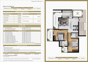 Floor Plan in 2 BHK Apartment at SBP City Of Dreams Zirakpur, High Ground – for Sale