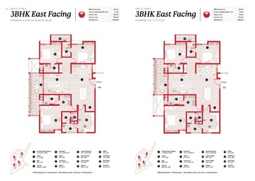 Floor Plan in 3 BHK Apartment at Myscape Songs Of The Sun, Financial District – for Sale