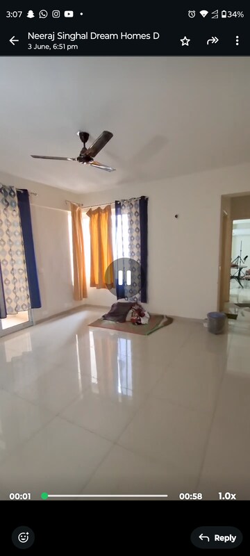 Living Room in 1 BHK Apartment at Wave Dream Homes, Wave City – for Rent