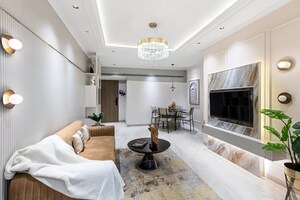 Living Room in 3 BHK Apartment at Dosti West County Phase 4 Dosti Pine, Balkum Pada – for Sale