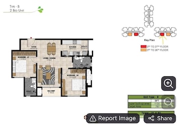 Floor Plan in 3 BHK Apartment at Kolte Patil iTowers Exente, Electronic City Phase I – for Sale