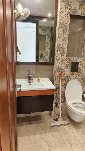 Bathroom in 3 BHK Builder Floor at Sarvapriya Vihar – for Rent