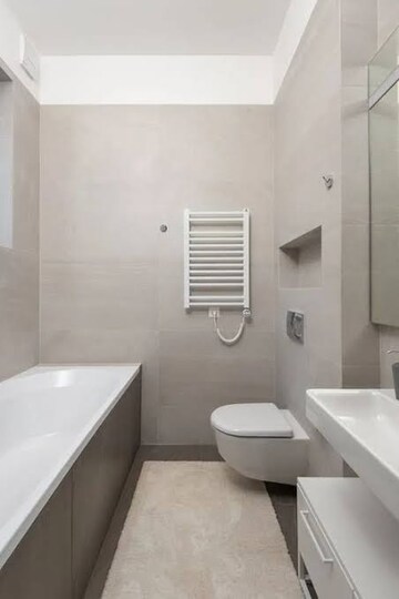 Bathroom in 3 BHK Apartment at Janhavi CHS Kothrud, Kothrud – for Rent