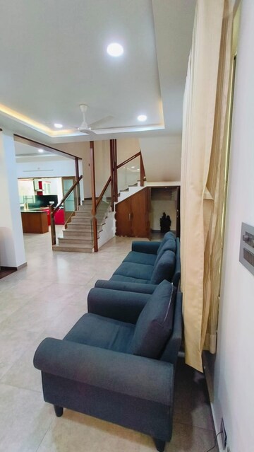 Living Room in 4 BHK Apartment at Babukhan Lakefront, Kokapet – for Rent