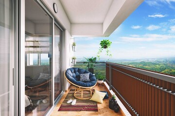 Balcony in 3 BHK Apartment at Mahindra Lakewoods, Chengalpattu – for Sale