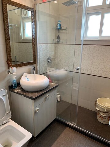 Bathroom in 4 BHK Builder Floor at Emaar MGF Emerald Hills, Sector 65 – for Rent