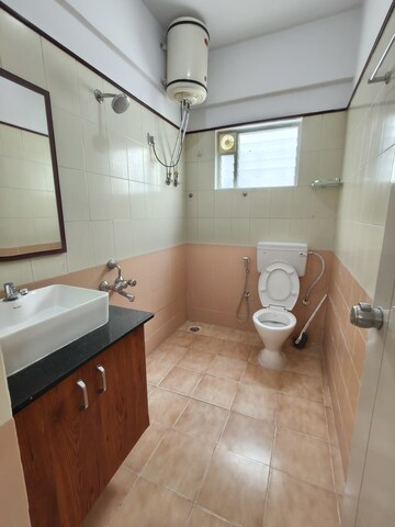 Bathroom in 3 BHK Apartment at SMR Vinay Cascades Blk B1, Cv Raman Nagar – for Rent