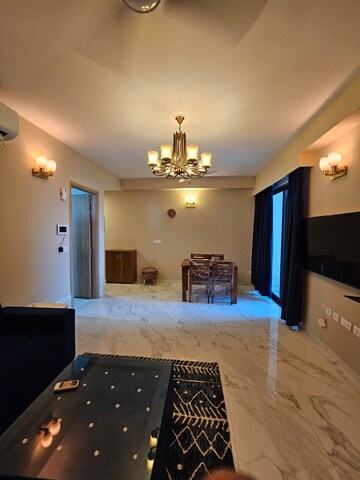 Living Room in 3.5 BHK Apartment at Elan Nirvana, Sector 50 – for Rent