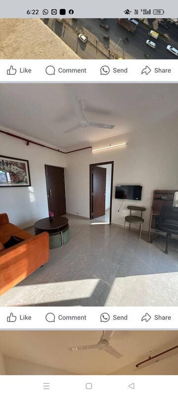 Living Room in 1 BHK Apartment at Romell Rhythm, Malad West – for Rent